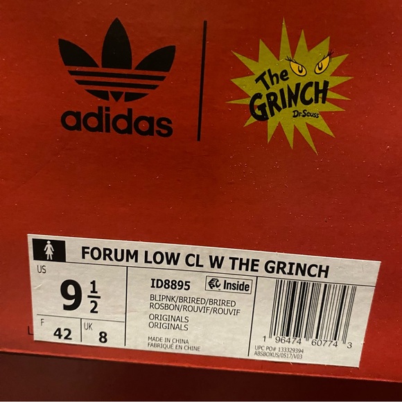 adidas Originals The Grinch  Forum Low CL Pink Suede ID8895 Women's Sz - Picture 11 of 12